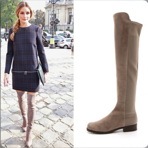 Stuart Weitzman Shoes - Stuart Weitzman 50/50 suede stretch back OTK boot